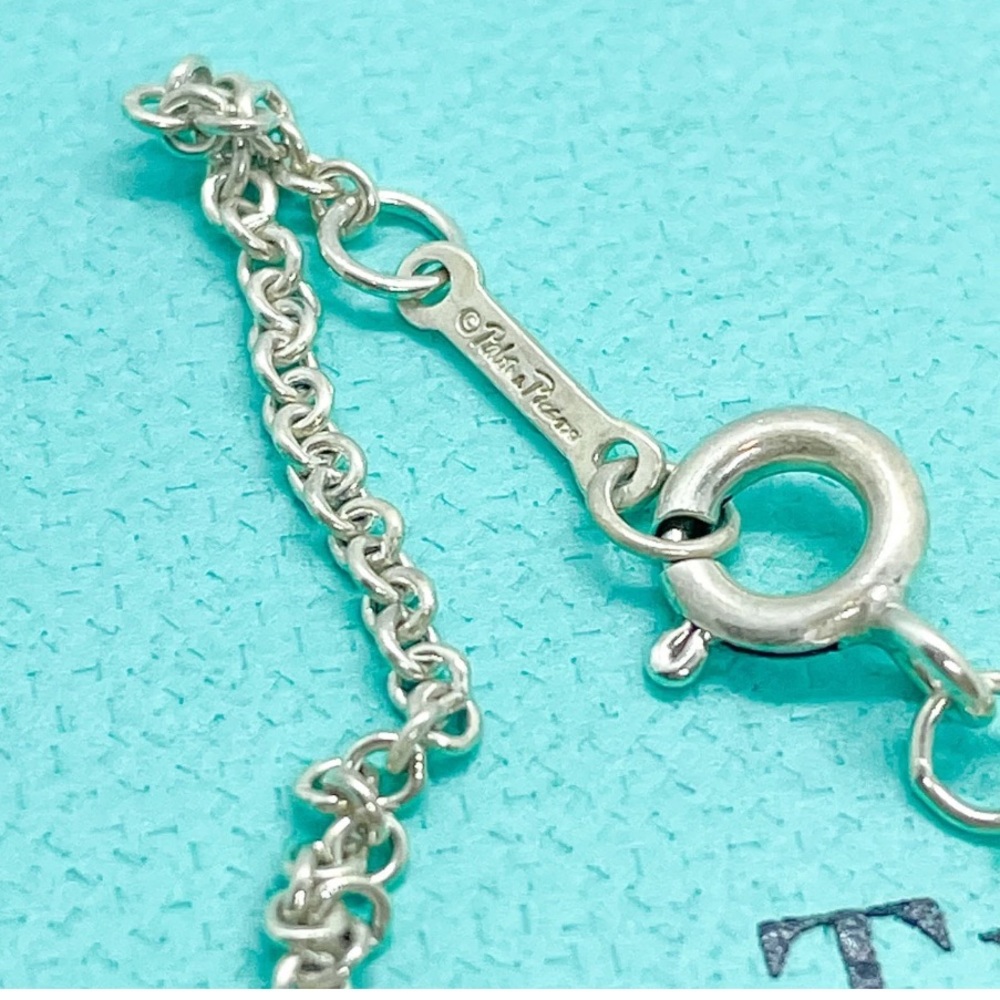 Authentic Tiffany & Co Elsa Perreti Kiss Script Necklace with Pouch - Picture 3 of 6